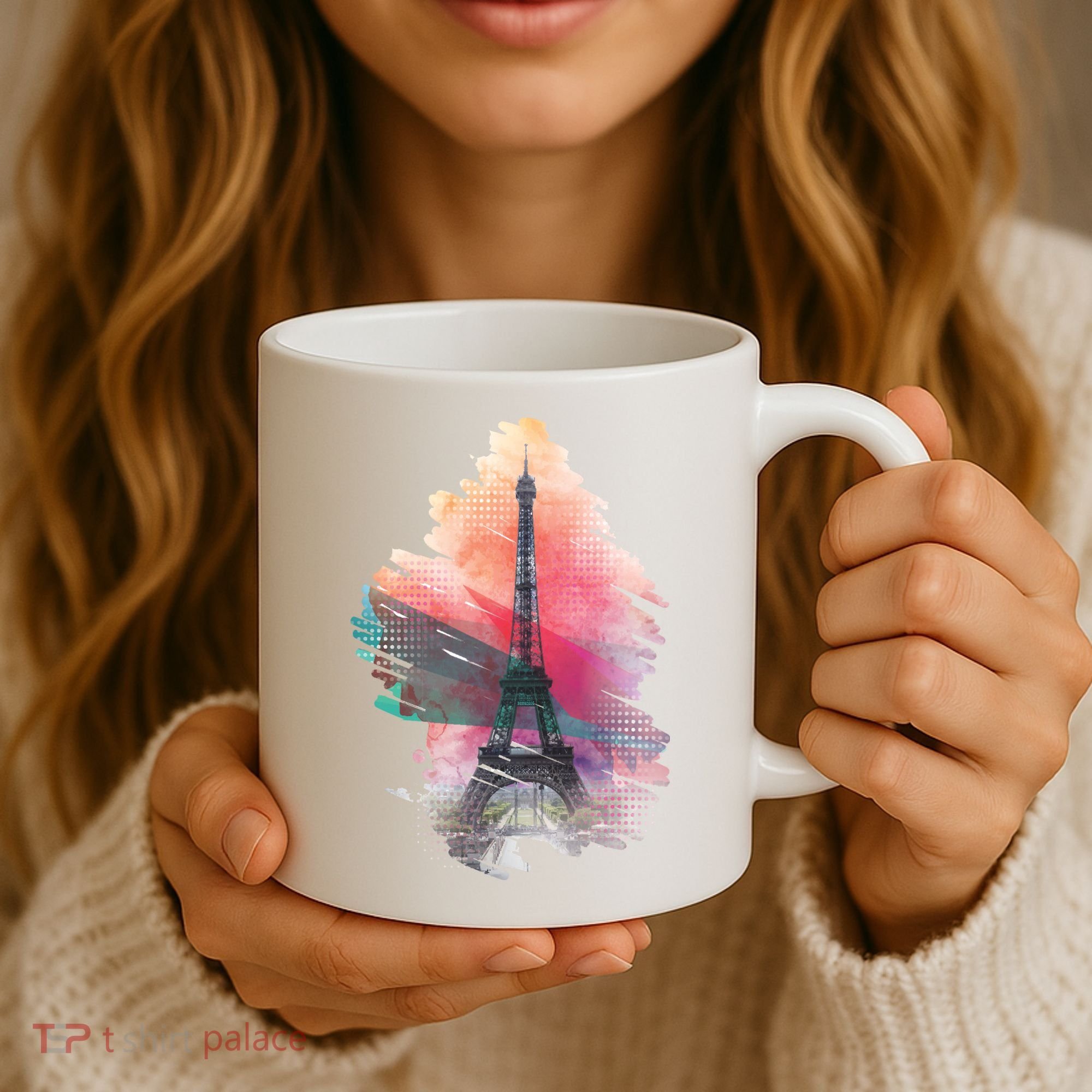 Illustration Of Eiffel Tower In Paris Coffee Mug
