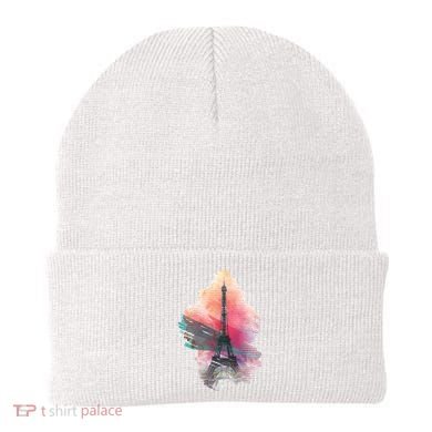 Illustration Of Eiffel Tower In Paris Beanie