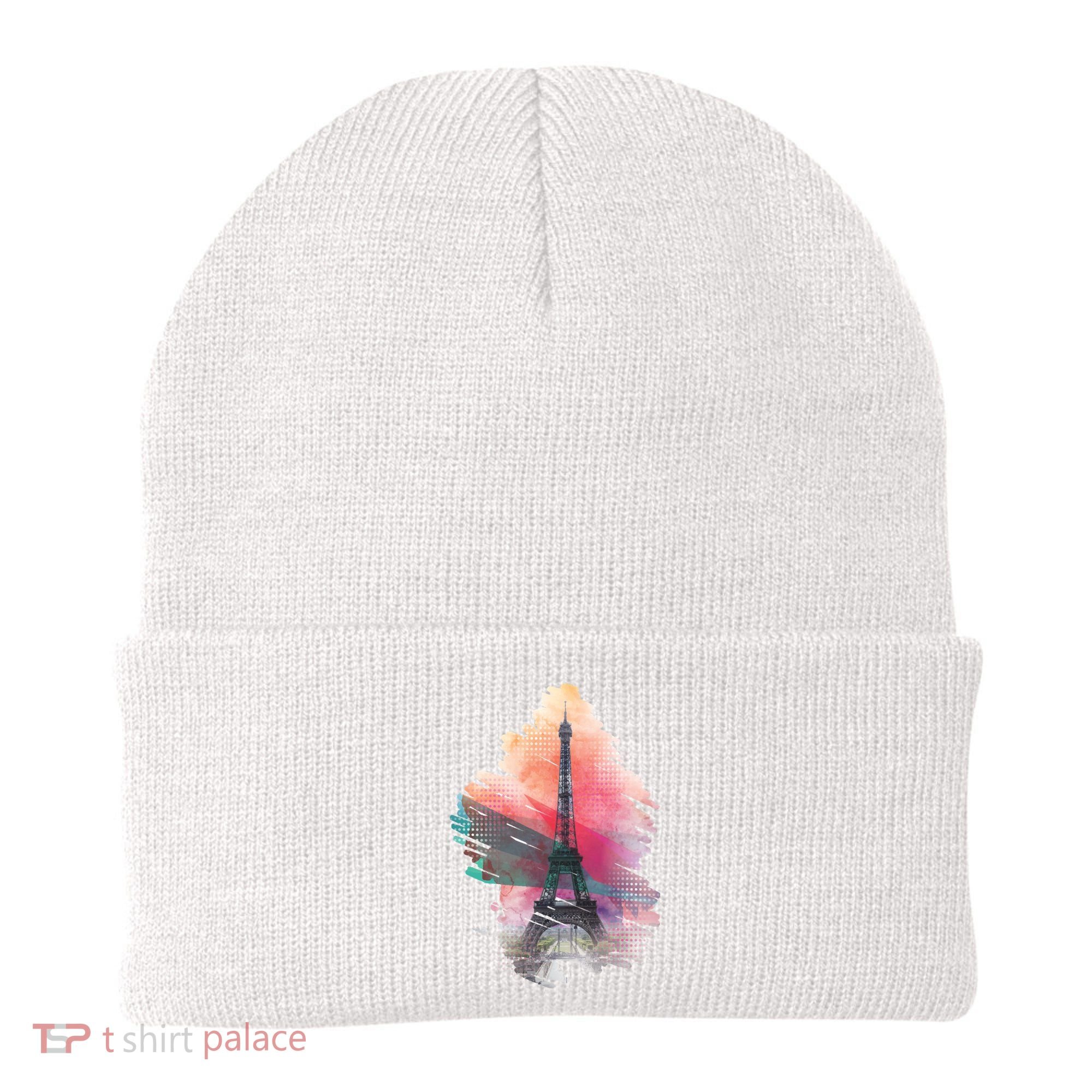 Illustration Of Eiffel Tower In Paris Beanie