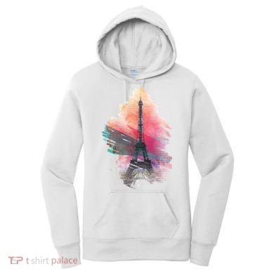 Illustration Of Eiffel Tower In Paris Women's Hoodie