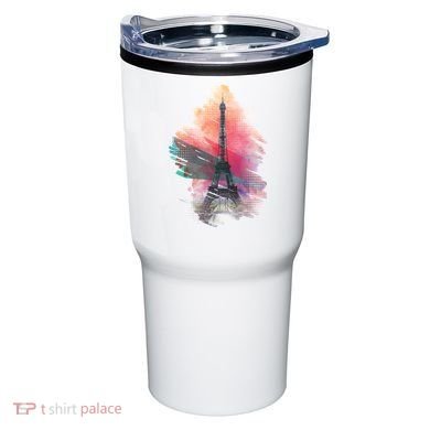 Illustration Of Eiffel Tower In Paris Tumbler