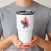 Illustration Of Eiffel Tower In Paris Tumbler thumb 2