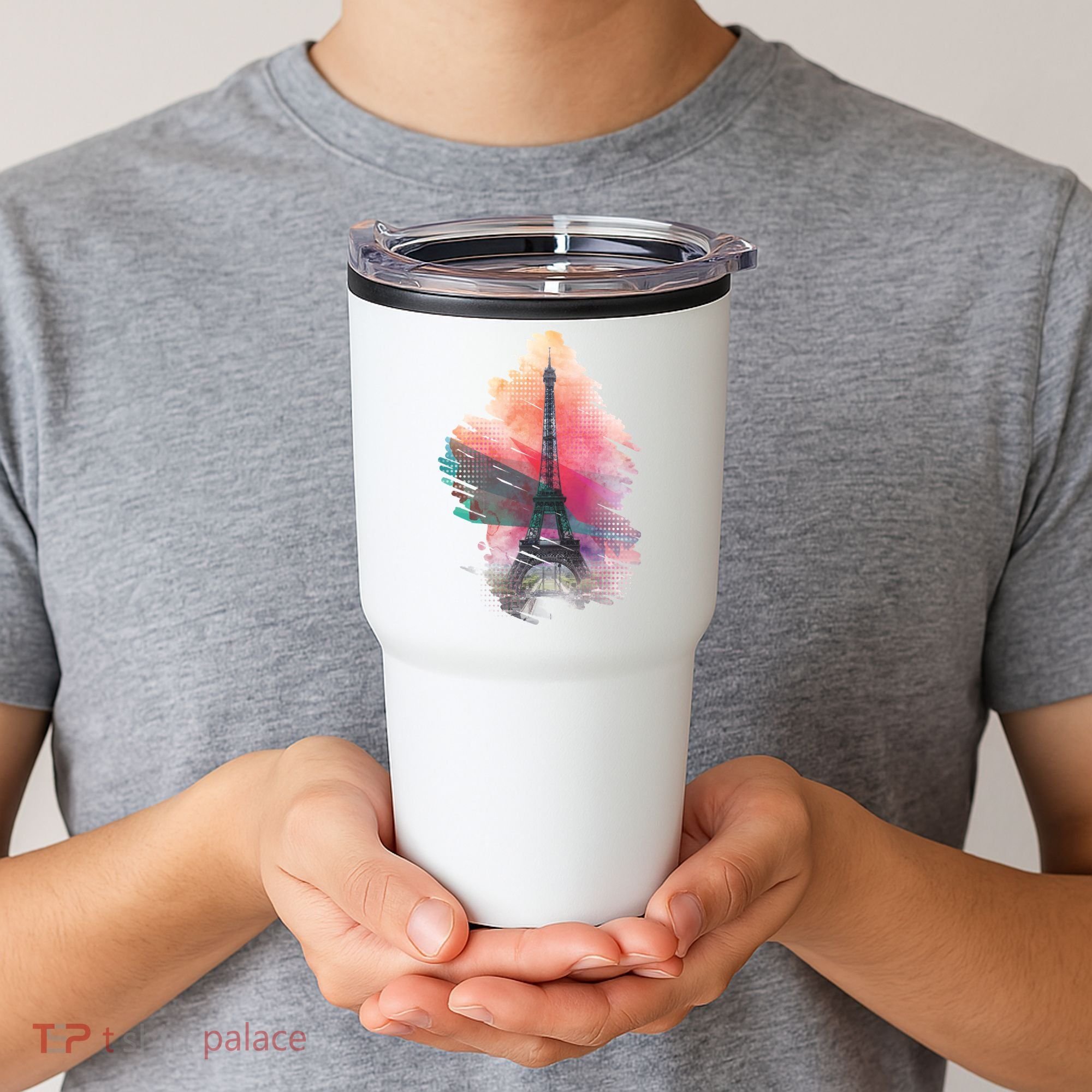 Illustration Of Eiffel Tower In Paris Tumbler