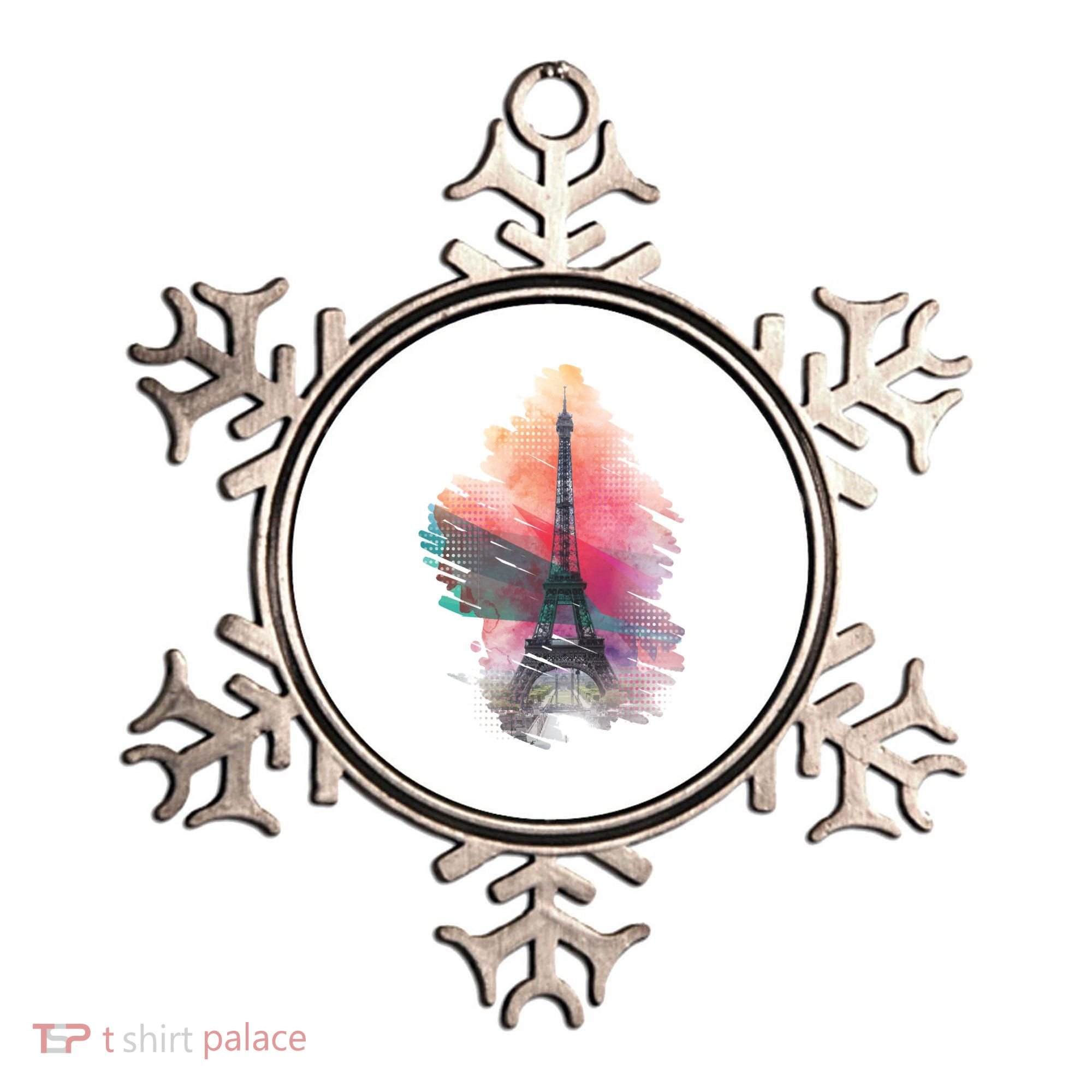 Illustration Of Eiffel Tower In Paris Ornament