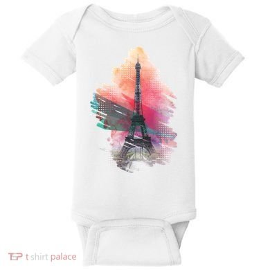 Illustration Of Eiffel Tower In Paris Baby Bodysuit