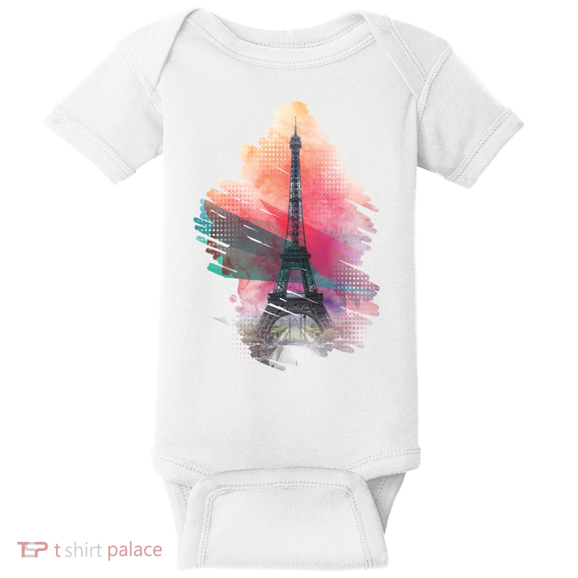 Illustration Of Eiffel Tower In Paris Baby Bodysuit