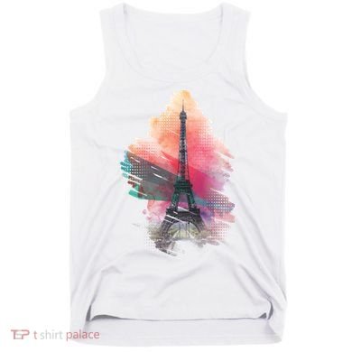 Illustration Of Eiffel Tower In Paris Tank Top