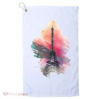 Illustration Of Eiffel Tower In Paris Golf Towel thumb 0