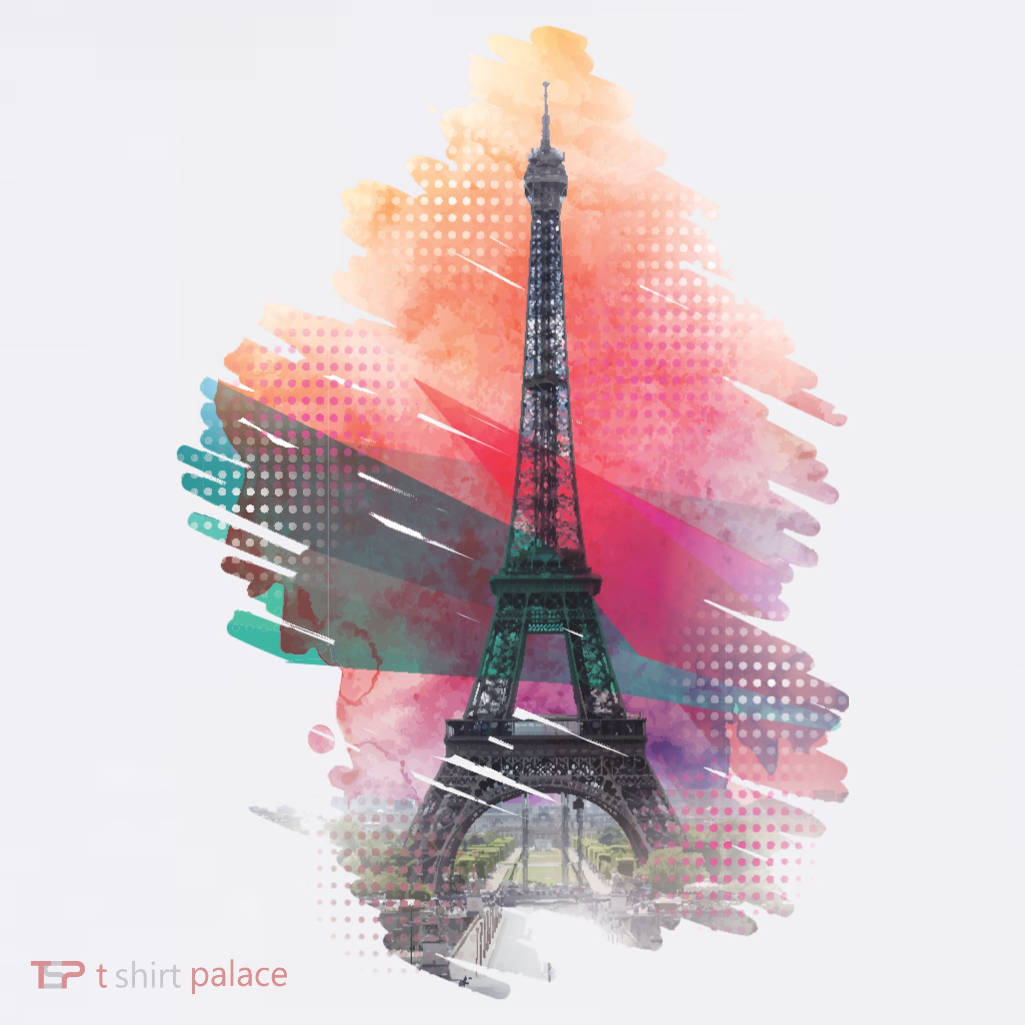 Illustration Of Eiffel Tower In Paris Women's T-Shirt