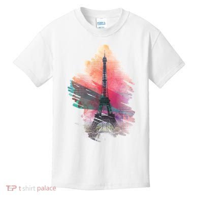 Illustration Of Eiffel Tower In Paris Kids T-Shirt