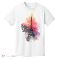 Illustration Of Eiffel Tower In Paris Kids T-Shirt thumb 0