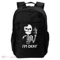 Im Okay Funny Halloween Costume Broken Skeleton Skull Backpack thumb 0