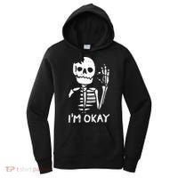 Im Okay Funny Halloween Costume Broken Skeleton Skull Women's Hoodie thumb 0