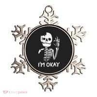 Im Okay Funny Halloween Costume Broken Skeleton Skull Ornament thumb 0