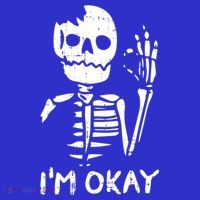 Im Okay Funny Halloween Costume Broken Skeleton Skull Toddler Hoodie thumb 2