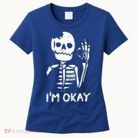 Im Okay Funny Halloween Costume Broken Skeleton Skull Women's T-Shirt thumb 0