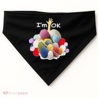 I’m Ok Funny Crochet And Knitting Yarn Mess USA-Made Doggie Bandana thumb 0