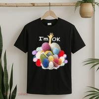 I’m Ok Funny Crochet And Knitting Yarn Mess T-Shirt thumb 2