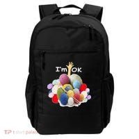 I’m Ok Funny Crochet And Knitting Yarn Mess Backpack thumb 0
