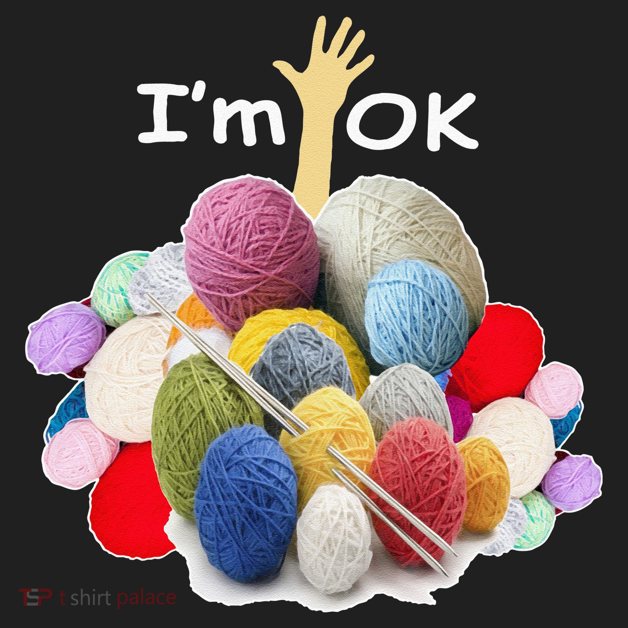 I’m Ok Funny Crochet And Knitting Yarn Mess Beanie