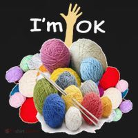 I’m Ok Funny Crochet And Knitting Yarn Mess Mousepad thumb 1