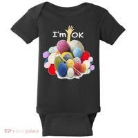 I’m Ok Funny Crochet And Knitting Yarn Mess Baby Bodysuit thumb 0