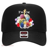 I’m Ok Funny Crochet And Knitting Yarn Mess Hat thumb 0