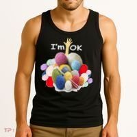 I’m Ok Funny Crochet And Knitting Yarn Mess Tank Top thumb 3