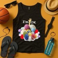 I’m Ok Funny Crochet And Knitting Yarn Mess Tank Top thumb 4