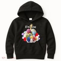 I’m Ok Funny Crochet And Knitting Yarn Mess Kids Hoodie thumb 0