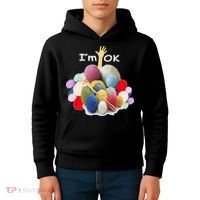 I’m Ok Funny Crochet And Knitting Yarn Mess Kids Hoodie thumb 4