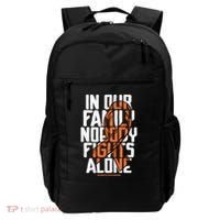 In Our Family Nobody Fights Alone Leukemia Awareness Month Meaningful Gift Backpack thumb 0