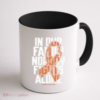 In Our Family Nobody Fights Alone Leukemia Awareness Month Meaningful Gift Coffee Mug thumb 1