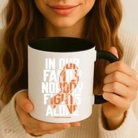 In Our Family Nobody Fights Alone Leukemia Awareness Month Meaningful Gift Coffee Mug thumb 3