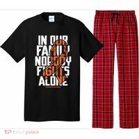 In Our Family Nobody Fights Alone Leukemia Awareness Month Meaningful Gift Pajama Set thumb 0
