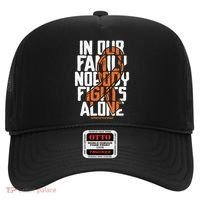 In Our Family Nobody Fights Alone Leukemia Awareness Month Meaningful Gift Hat thumb 0