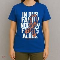 In Our Family Nobody Fights Alone Leukemia Awareness Month Meaningful Gift T-Shirt thumb 4