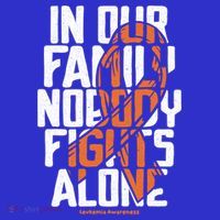 In Our Family Nobody Fights Alone Leukemia Awareness Month Meaningful Gift Baby Bodysuit thumb 2
