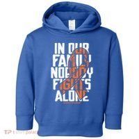 In Our Family Nobody Fights Alone Leukemia Awareness Month Meaningful Gift Toddler Hoodie thumb 0
