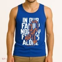 In Our Family Nobody Fights Alone Leukemia Awareness Month Meaningful Gift Tank Top thumb 3