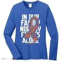 In Our Family Nobody Fights Alone Leukemia Awareness Month Meaningful Gift Women's Long Sleeve Shirt thumb 0