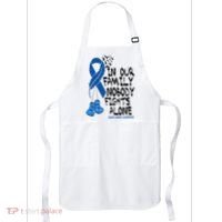 In Our Family Nobody Fights Alone Colon Cancer Awareness Apron thumb 0