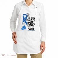 In Our Family Nobody Fights Alone Colon Cancer Awareness Apron thumb 2