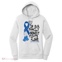In Our Family Nobody Fights Alone Colon Cancer Awareness Women's Hoodie thumb 0