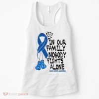 In Our Family Nobody Fights Alone Colon Cancer Awareness Women's Tank Top thumb 0