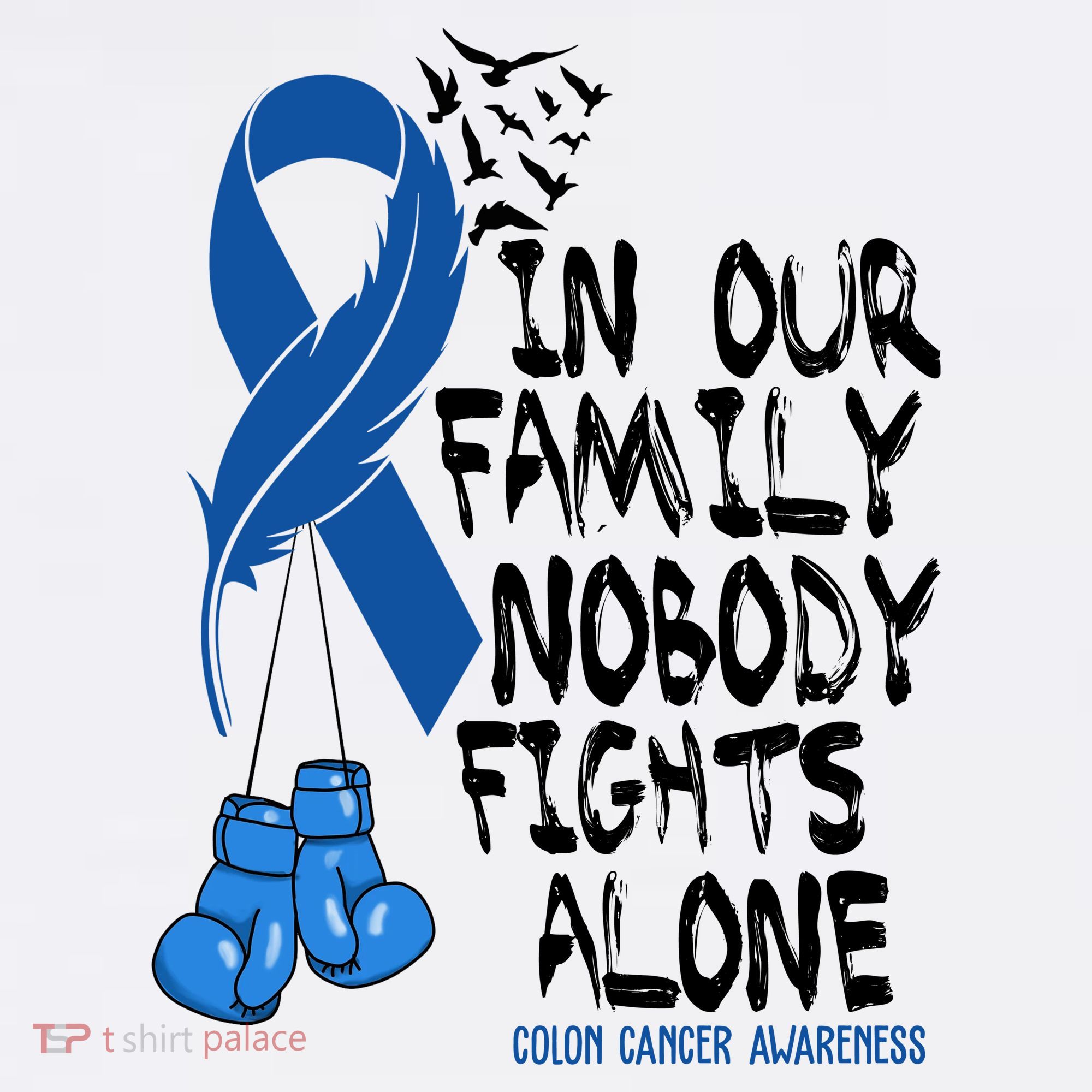 In Our Family Nobody Fights Alone Colon Cancer Awareness Visor