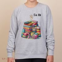 IM Ok Funny Sewing Quilting Fabric Women's Sweatshirt thumb 0