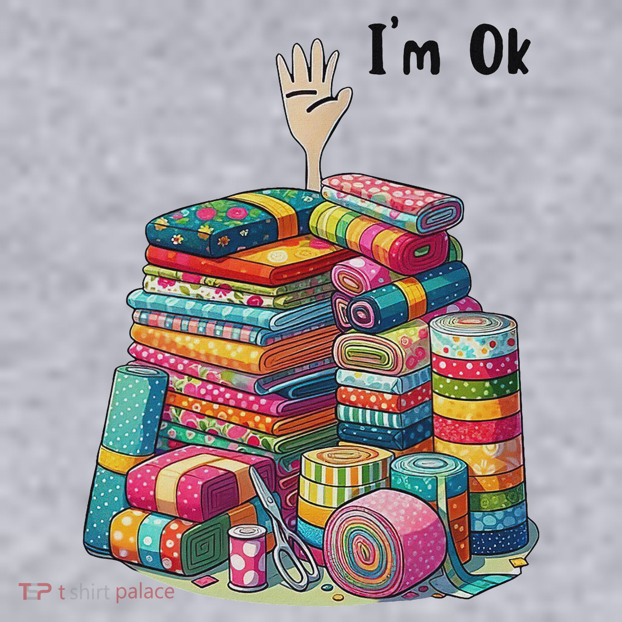 IM Ok Funny Sewing Quilting Fabric Women's Sweatshirt