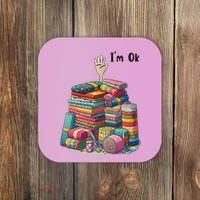 IM Ok Funny Sewing Quilting Fabric Coaster thumb 0