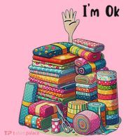IM Ok Funny Sewing Quilting Fabric Coaster thumb 2